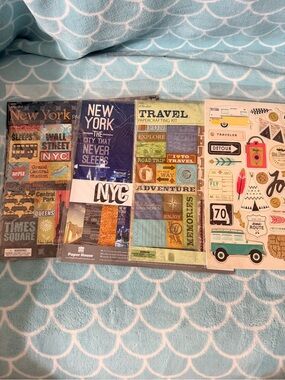 NYC & Travel Scrapbook Kit Bundle Stickers Paper Craft Journaling Set